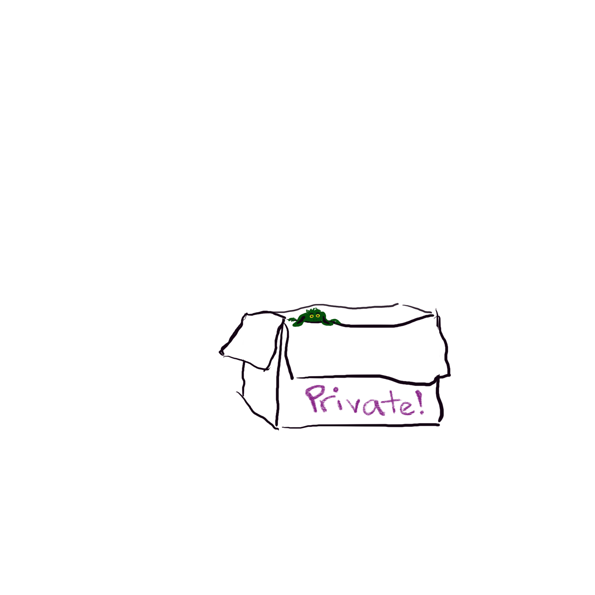 A little elf in a box